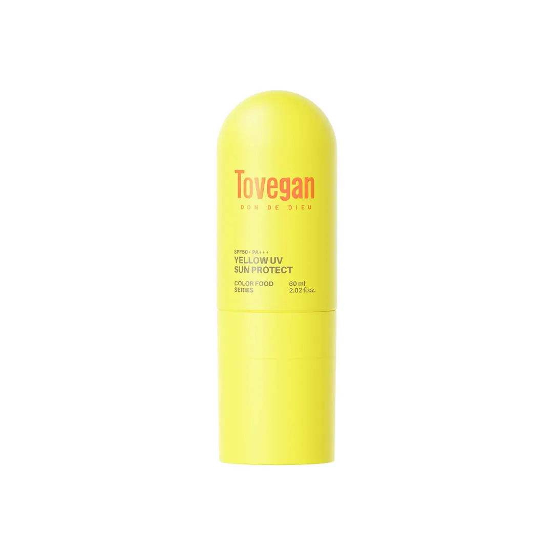 Tovegan Colorfood Series Yellow UV Sun Protect SPF50+/PA+++ 60ml - Color Food Serisi Sarı Güneş Koruyucu SPF50+/PA+++