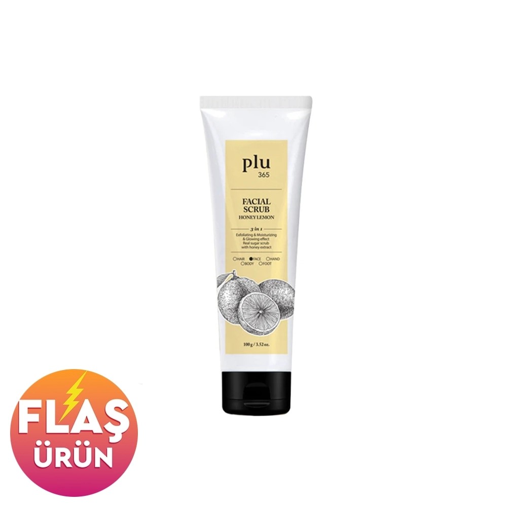 Plu 365 Facial Scrub Honey Lemon 100 gr - Ballı ve Limonlu Yüz Peelingi