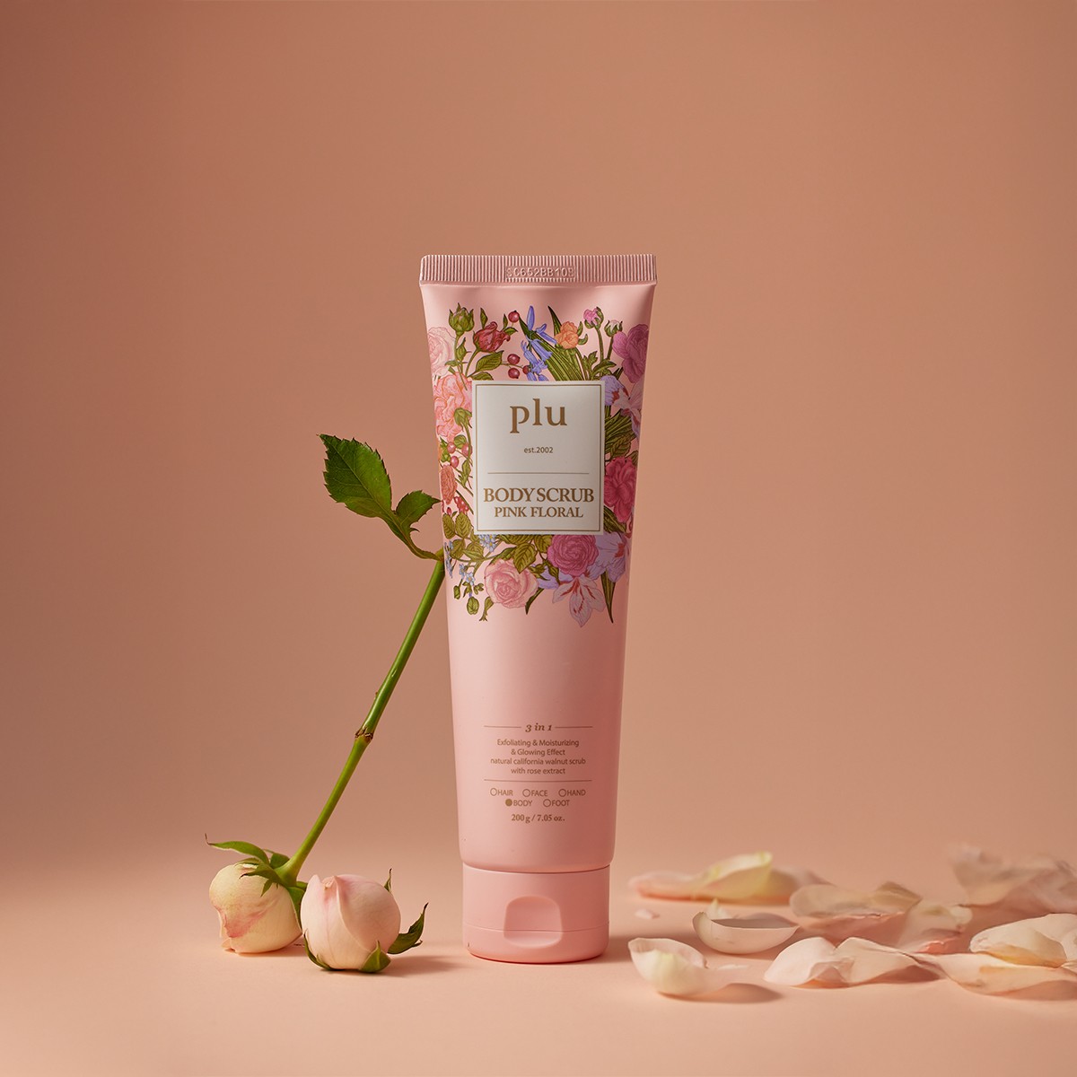Plu Original Body Scrub Pink Floral 200g