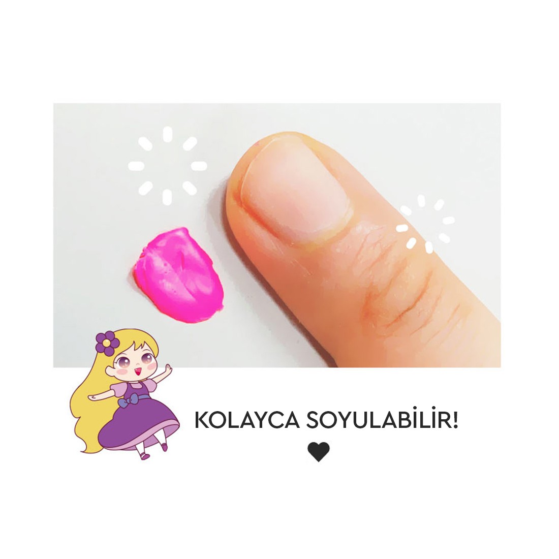 Pinky Cosmetic I'm Pinky Kids Nail Paint Neon Pink - Çocuklar İçin Soyulabilir Oje