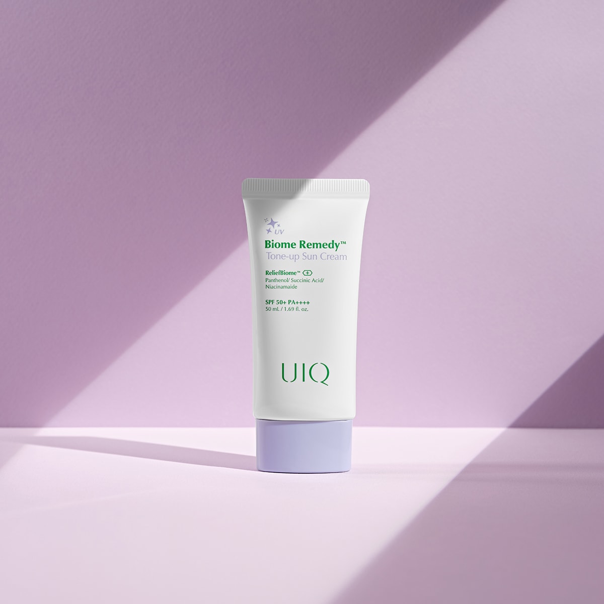 UIQ Biome Remedy™ Tone-up Sun Cream (Purple) 50ml SPF50+ ve PA++++ - Mor Renkli Tone-up Güneş Koruyucu