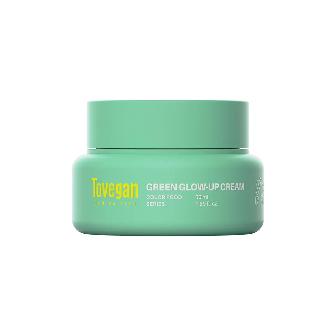 Tovegan Colorfood Series Green Glow up Cream 50ml - Centella İçeren Nemlendirici Krem