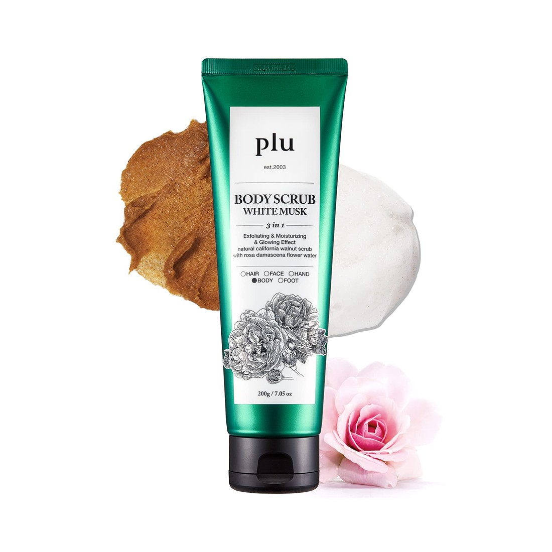 Plu Original Body Scrub White Musk 200 gr - Beyaz Miskli Vücut Peelingi