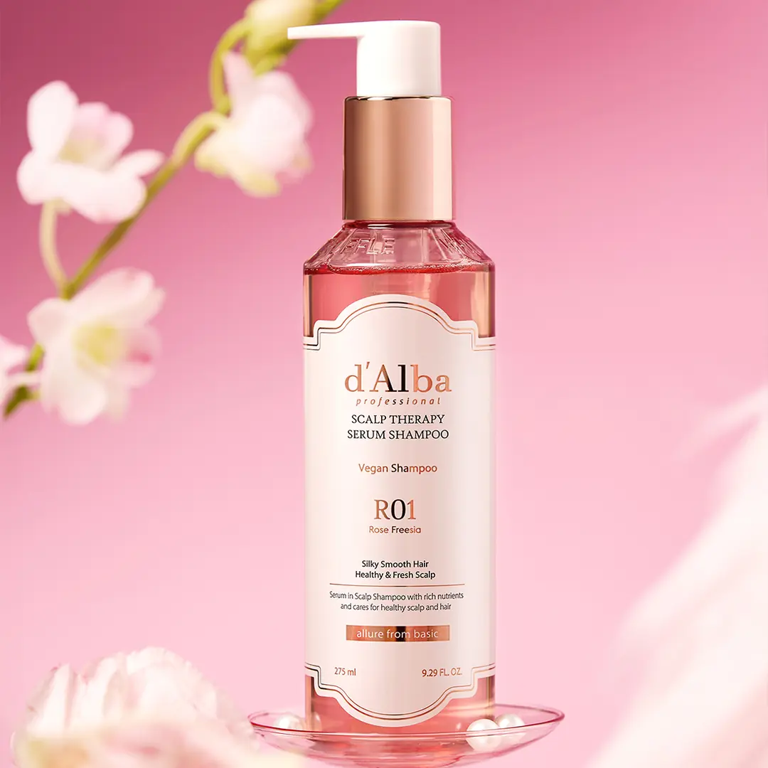 d'Alba Professional Repairing Scalp Therapy Serum Shampoo Rose