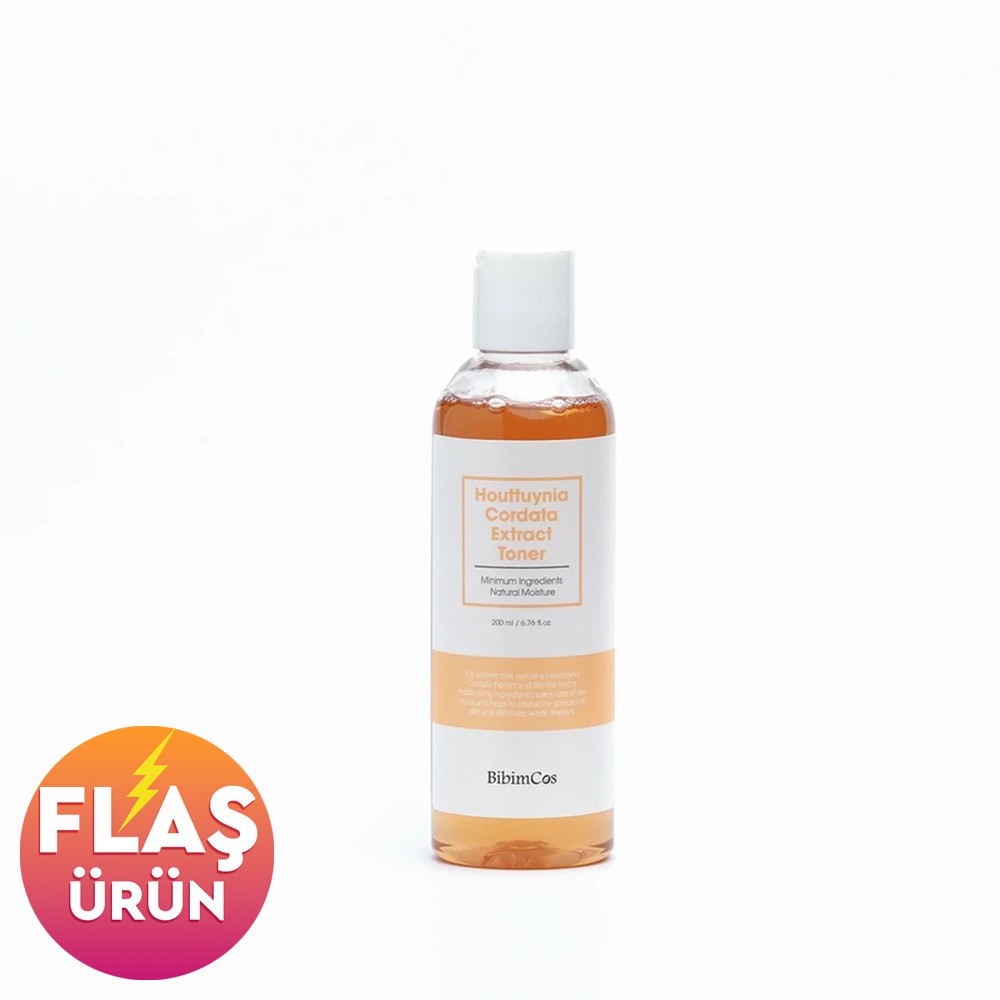 Bibimcos Houttuynia Cordata Extract Toner 200ml - Houttuynia Cordata Ekstreli Arındırıcı Tonik