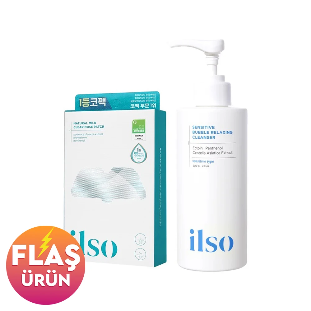 Ilso Yüz Temizleme Köpüğü + 2 Aşamalı Burun Bandı Seti