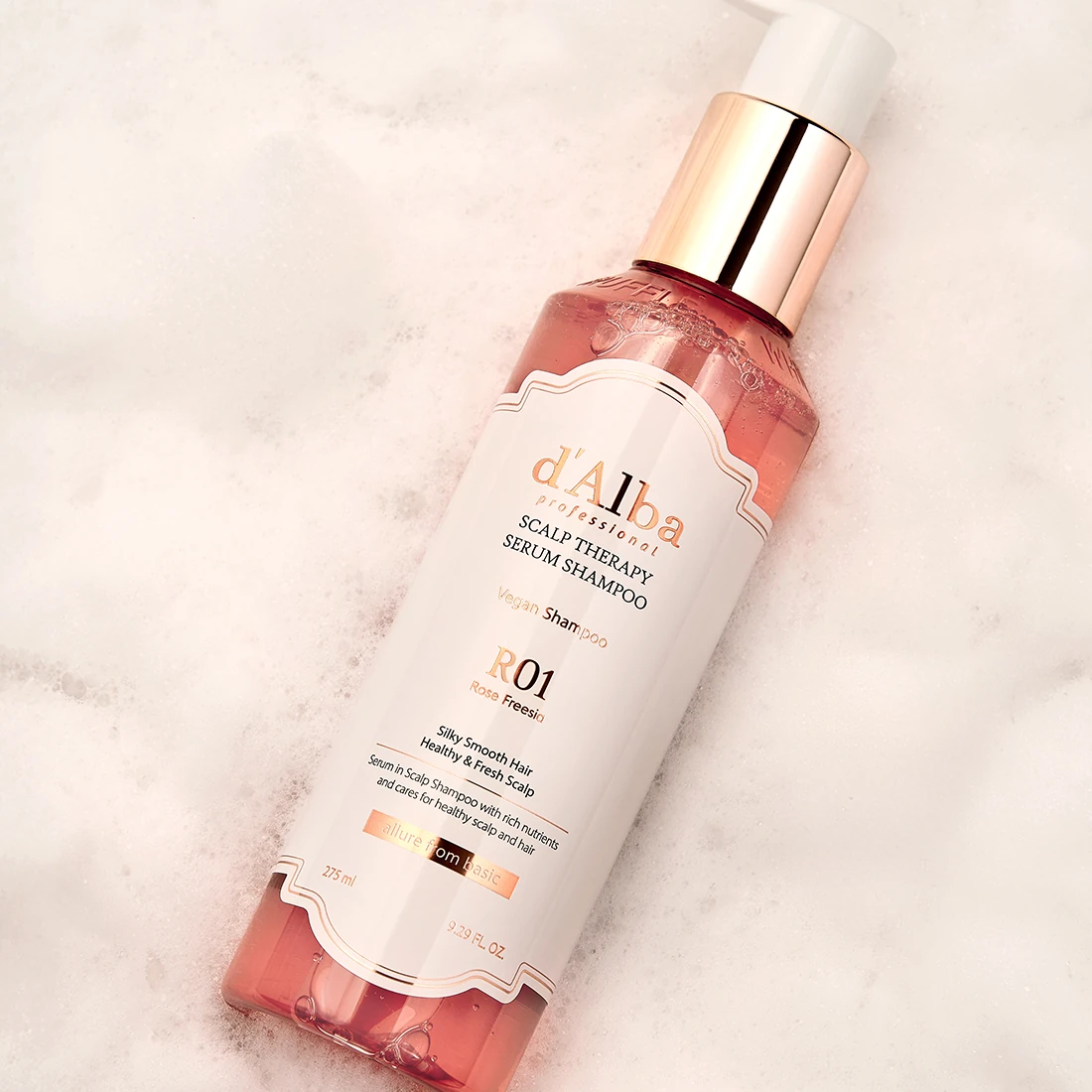 d'Alba Professional Repairing Scalp Therapy Serum Shampoo (Rose Freesia)275ml - Saç Derisi Bakımı Yapan Şampuan