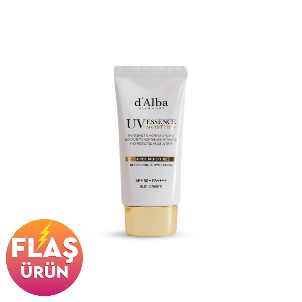 d'Alba UV Essence Super Moisture Sun Cream 50ml SPF 50+ PA++++ - Yoğun Nemlendirici Güneş Koruyucu Krem