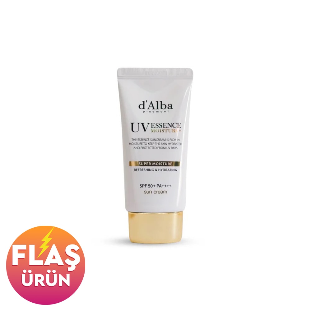 d'Alba UV Essence Super Moisture Sun Cream 50ml SPF 50+ PA++++ - Yoğun Nemlendirici Güneş Koruyucu Krem