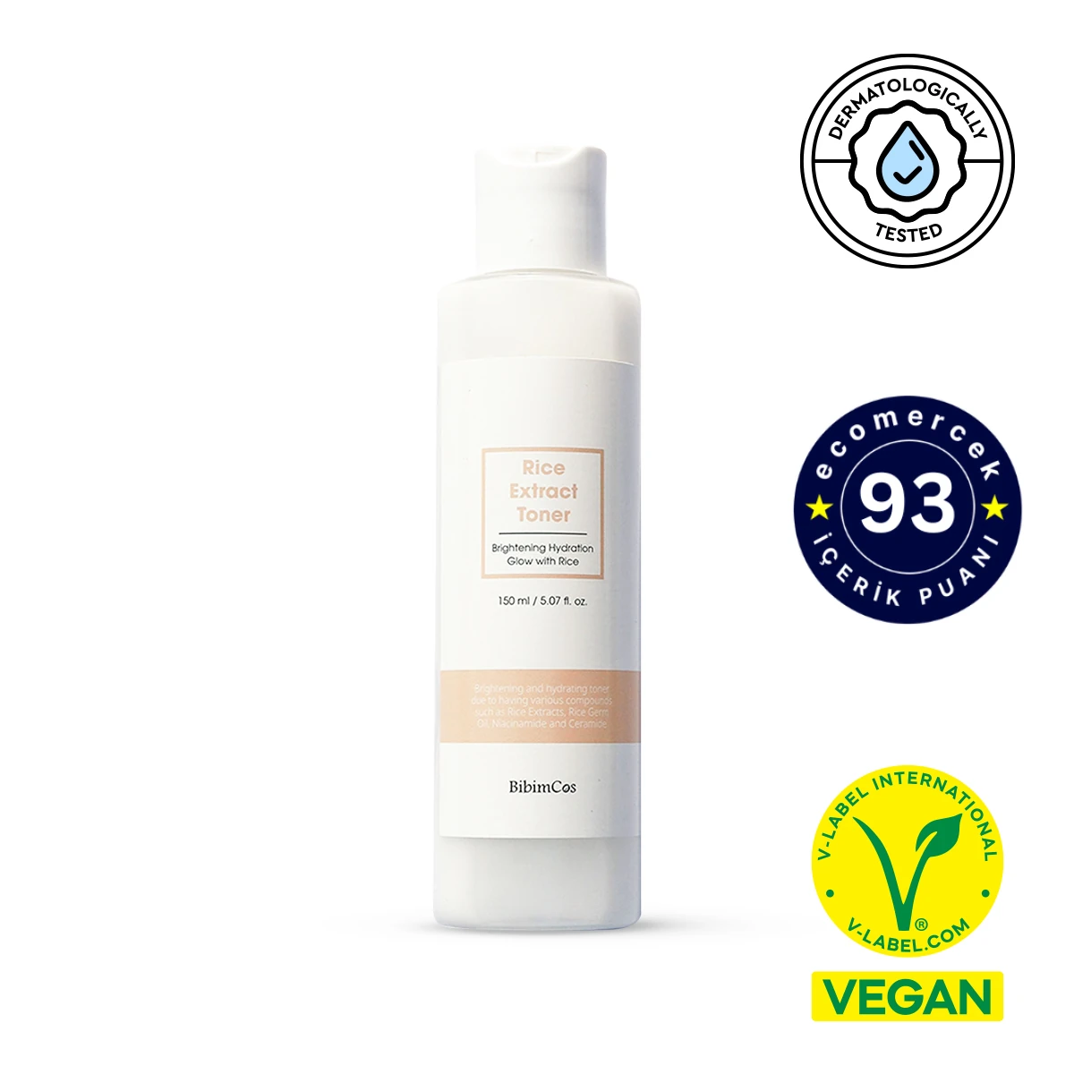 Bibimcos Rice Extract Toner 150ml | Limonian