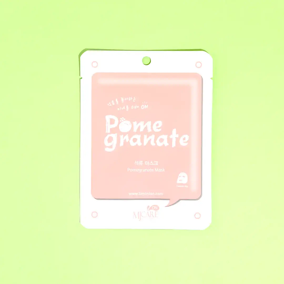 Mjcare On Pome Granate Mask - Mjcare On Nar Özlü Yüz Maskesi 20'li