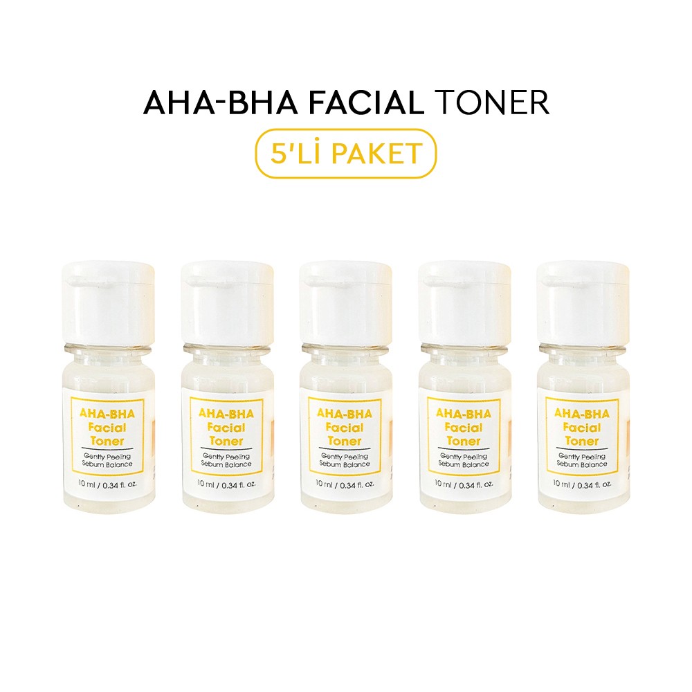 Bibimcos AHA-BHA Facial Toner 10ml New Version (5Adet)