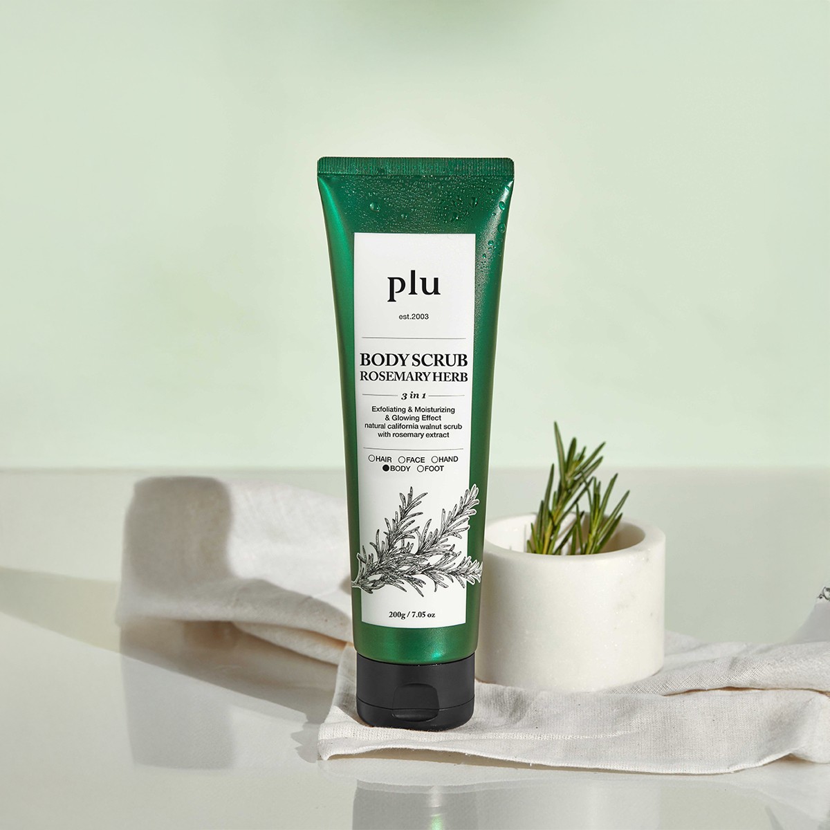 Plu Original Body Scrub Rosemary Herb 200 gr - Biberiyeli Vücut Peelingi