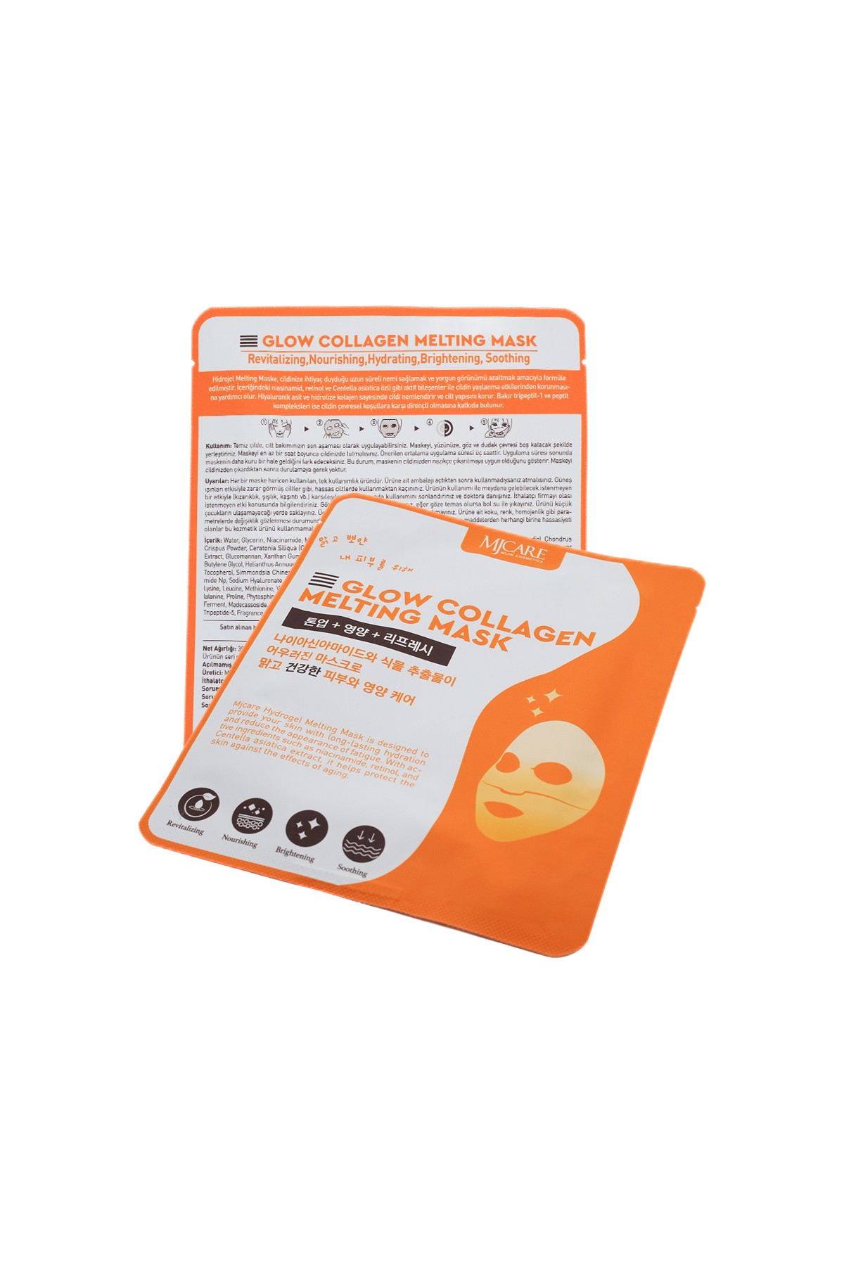 Mjcare Glow Collagen Melting Mask - Hydrojel Şeffaflaşan Eriyen Maske