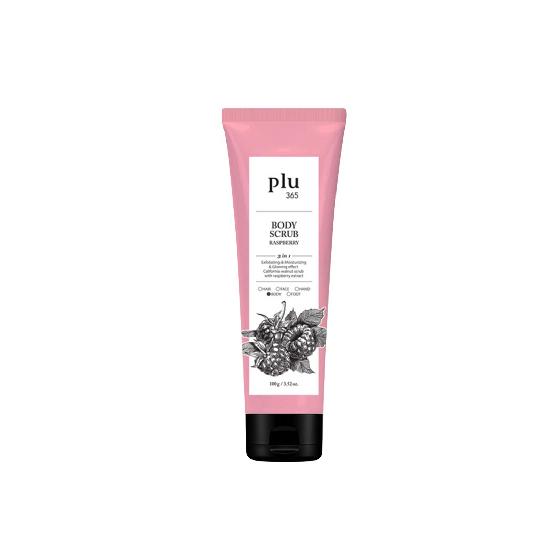 Plu365 Body Scrub Raspberry 100 gr - Ahududu Kokulu Vücut Peelingi