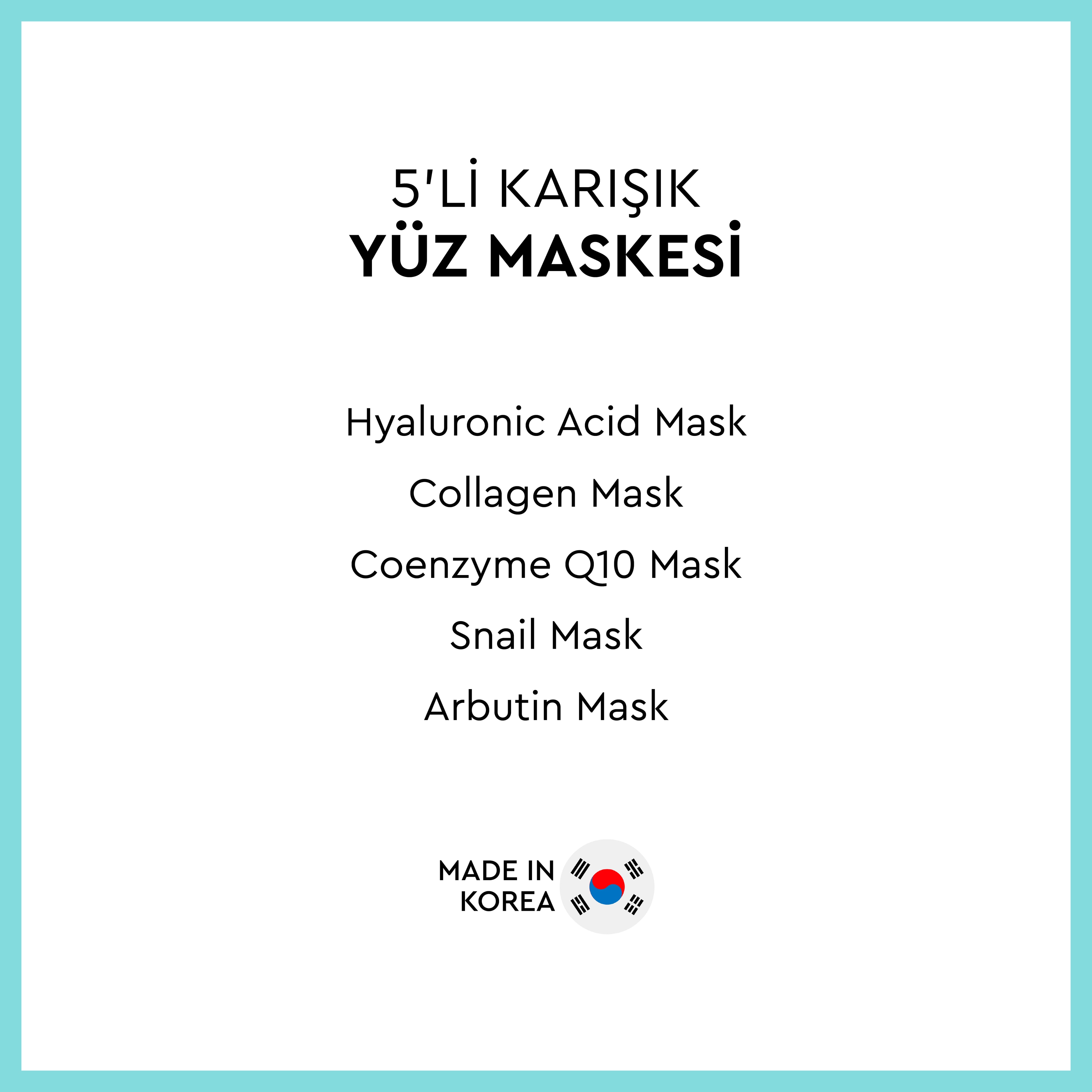 Mjcare 5'li Karışık Yüz Maskesi (ASQ)
