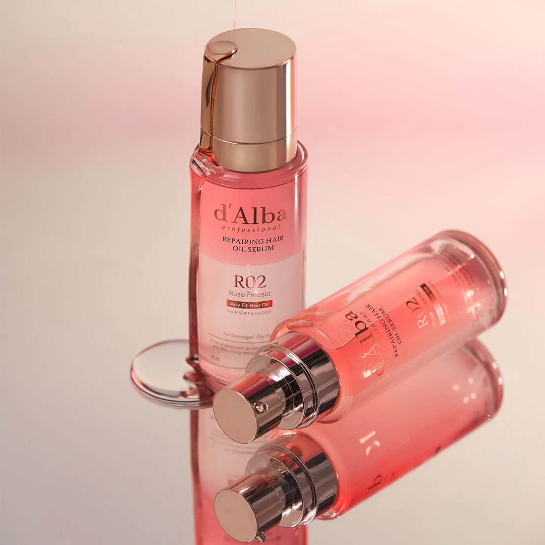 d'Alba Professional Repairing Hair Oil Serum (Rose Freesia) 75ml - Saç Yağı ve Saç serumu