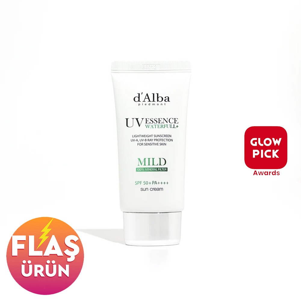 d'Alba Waterfull Essence Mild Sun Cream SPF50+ 50ml - Güneş Koruyucu Krem