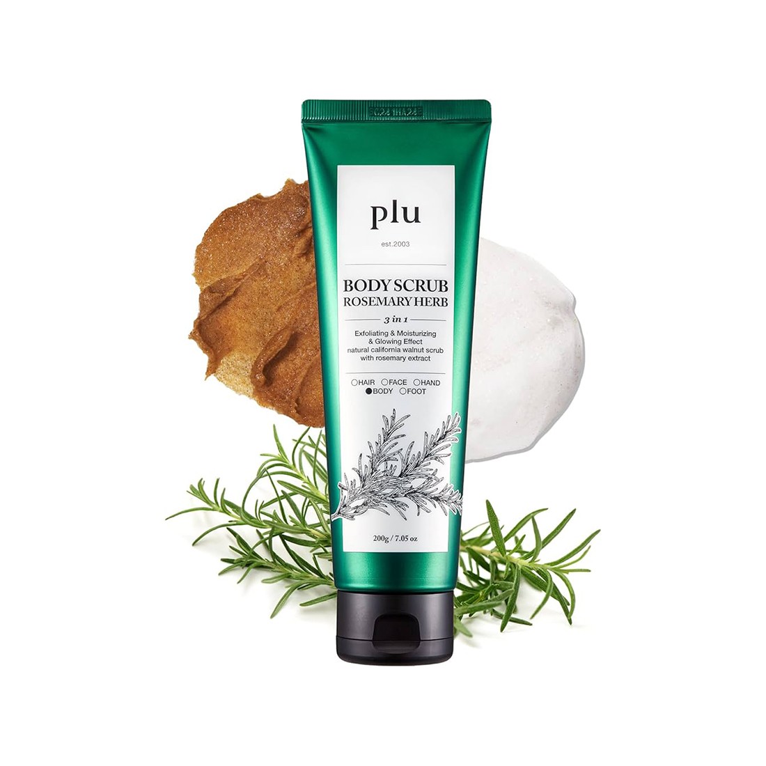 Plu Original Body Scrub Rosemary Herb 200 gr - Biberiyeli Vücut Peelingi