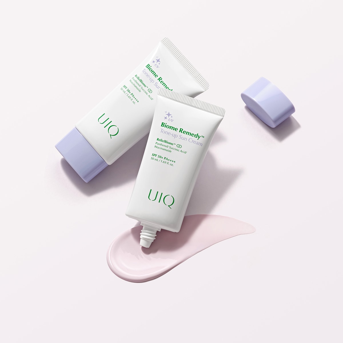 UIQ Biome Remedy™ Tone-up Sun Cream (Purple) 50ml SPF50+ ve PA++++ - Mor Renkli Tone-up Güneş Koruyucu