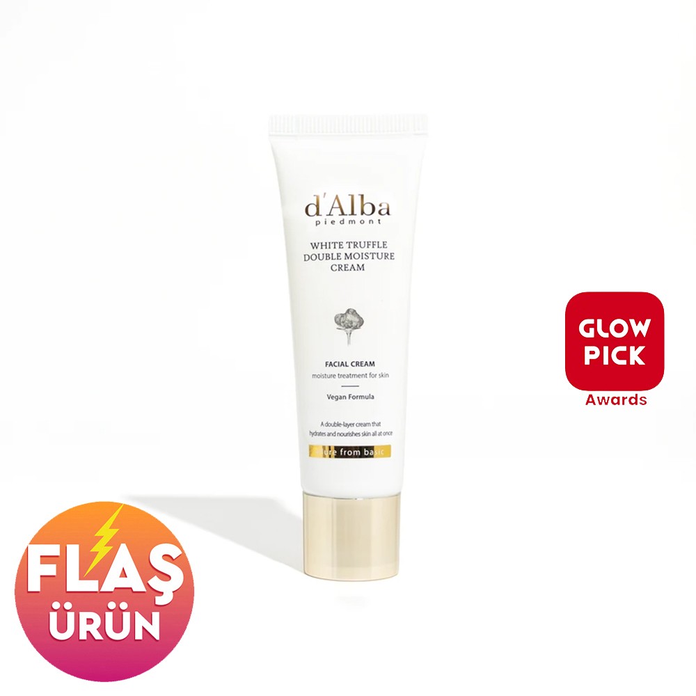 d'Alba White Truffle Double Moisture Cream 60ml - Yoğun Nemlendirici 2li Serum Krem