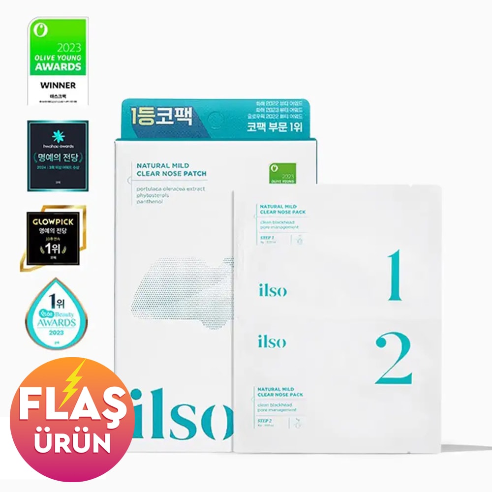 Ilso Natural Mild Clear Nose Patch 2 Step - 2 Aşamalı Burun Maskesi 5'li