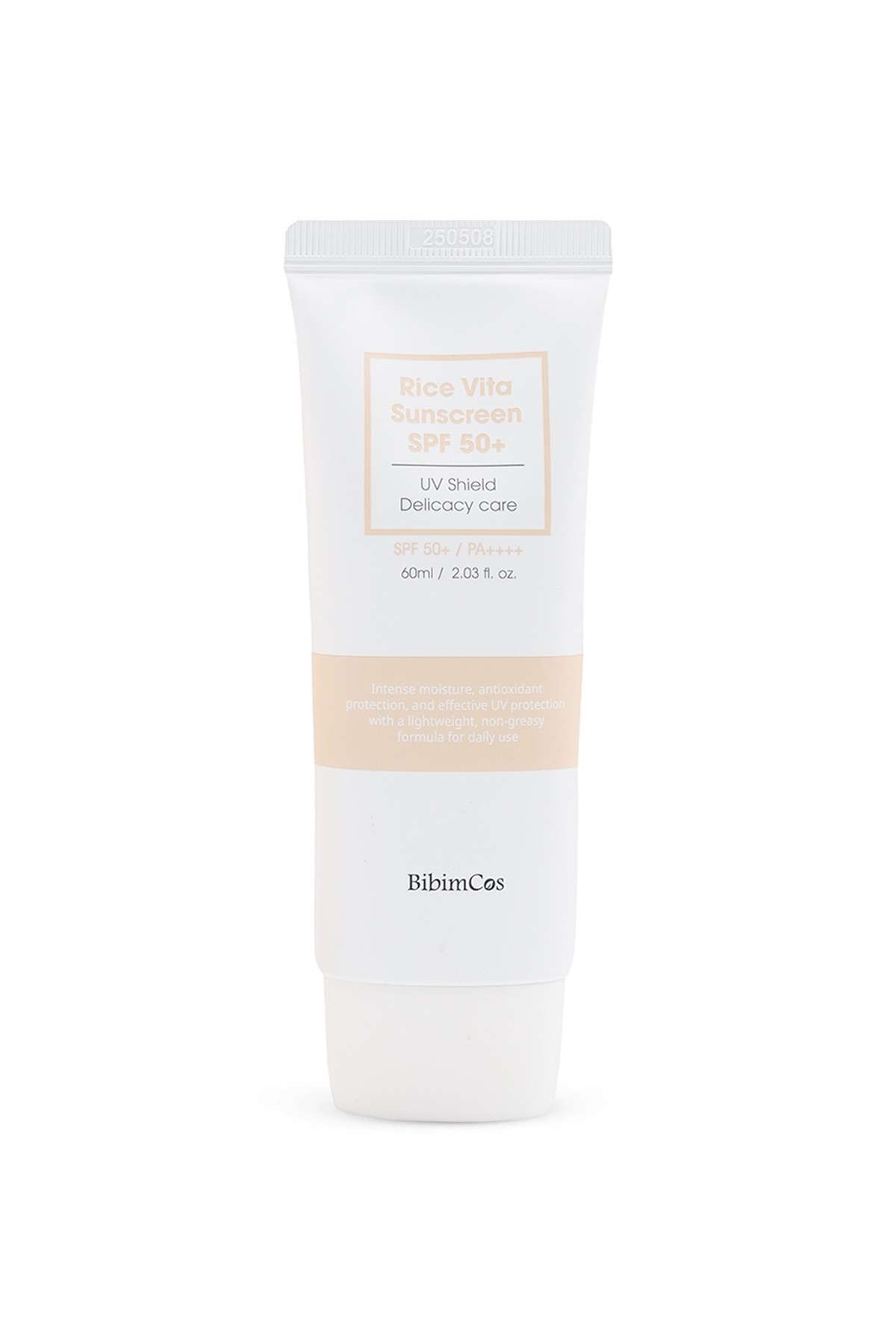 Bibimcos Rice Vita Sunscreen SPF 50+ PA++++ 60ml - Yüksek Koruyuculu Aydınlatıcı Güneş Kremi