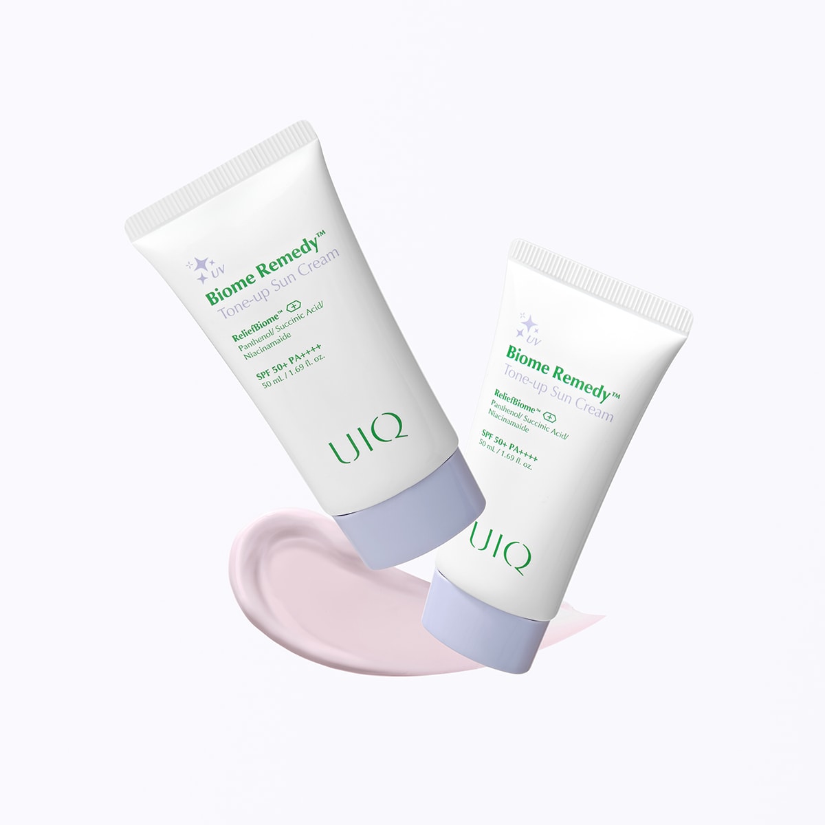 UIQ Biome Remedy™ Tone-up Sun Cream (Purple) 50ml SPF50+ ve PA++++ - Mor Renkli Tone-up Güneş Koruyucu
