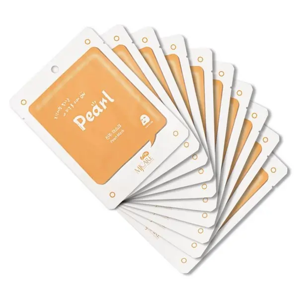 MJCARE On Pearl Mask 10lu - İnci Özlü Aydınlatıcı ve Işıltı Veren Yüz Maskesi