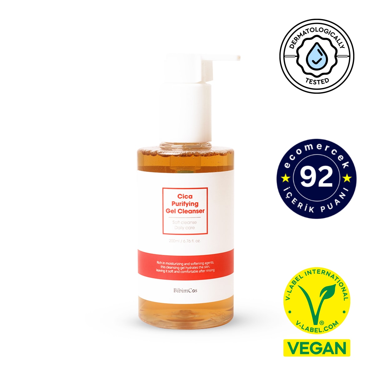 Bibimcos Purifying Gel Cleanser 200ml - Cilt Yatıştırıcı Jel Temizleyici