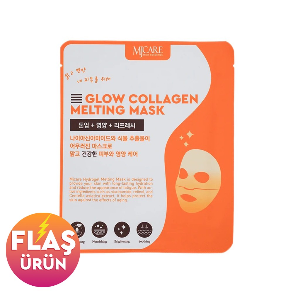 Mjcare Glow Collagen Melting Mask - Hydrojel Şeffaflaşan Eriyen Maske