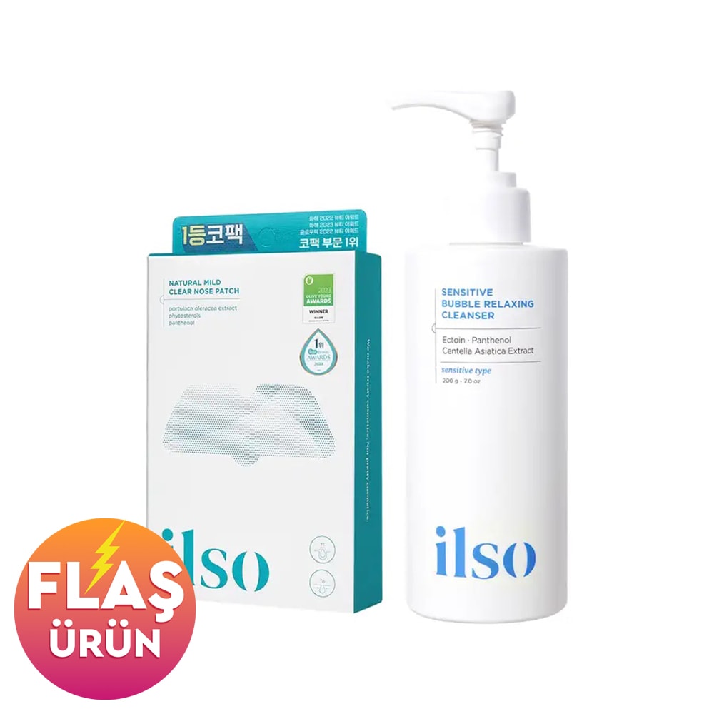 Ilso Yüz Temizleme Köpüğü + 2 Aşamalı Burun Bandı Seti