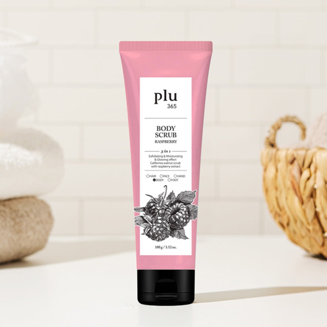 Plu365 Body Scrub Raspberry 100 gr - Ahududu Kokulu Vücut Peelingi