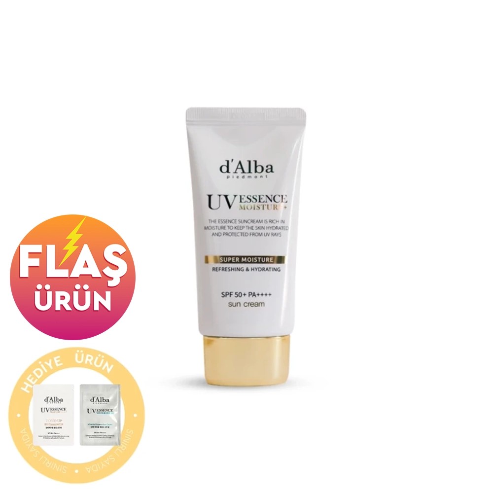 d'Alba UV Essence Super Moisture Sun Cream 50ml SPF 50+ PA++++ - Yoğun Nemlendirici Güneş Koruyucu Krem