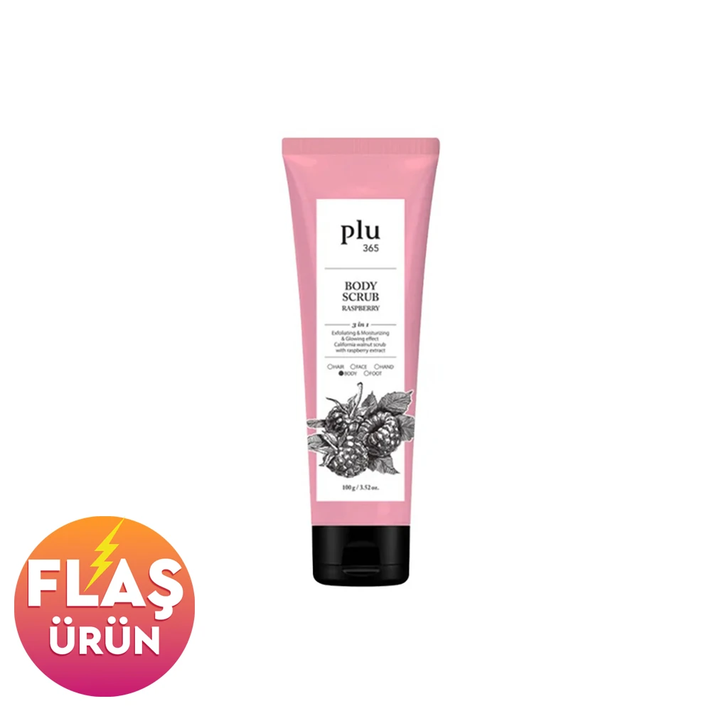 Plu365 Body Scrub Raspberry 100 gr - Ahududu Kokulu Vücut Peelingi