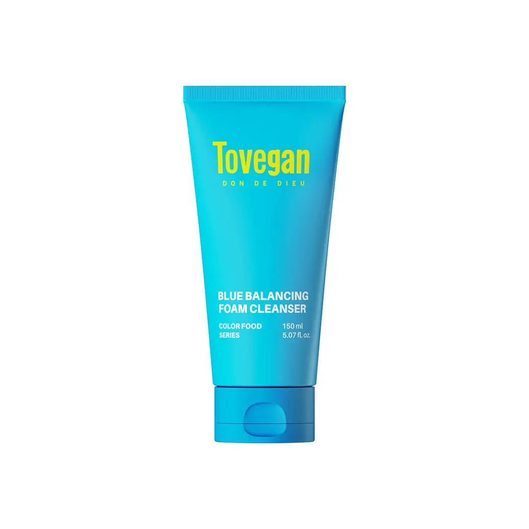 Tovegan Colorfood Series Blue Balancing Foam Cleanser 150ml - Bluberry Özlü Köpük Temizleyici