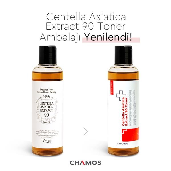 Chamos Centella Asiatica Extract 90 Toner 200ml - Cilt Yatıştırıcı Tonik