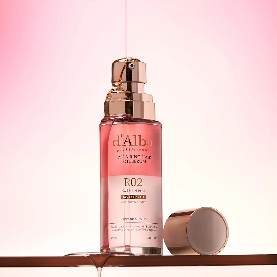 d'Alba Professional Repairing Hair Oil Serum (Rose Freesia) 75ml - Saç Yağı ve Saç serumu