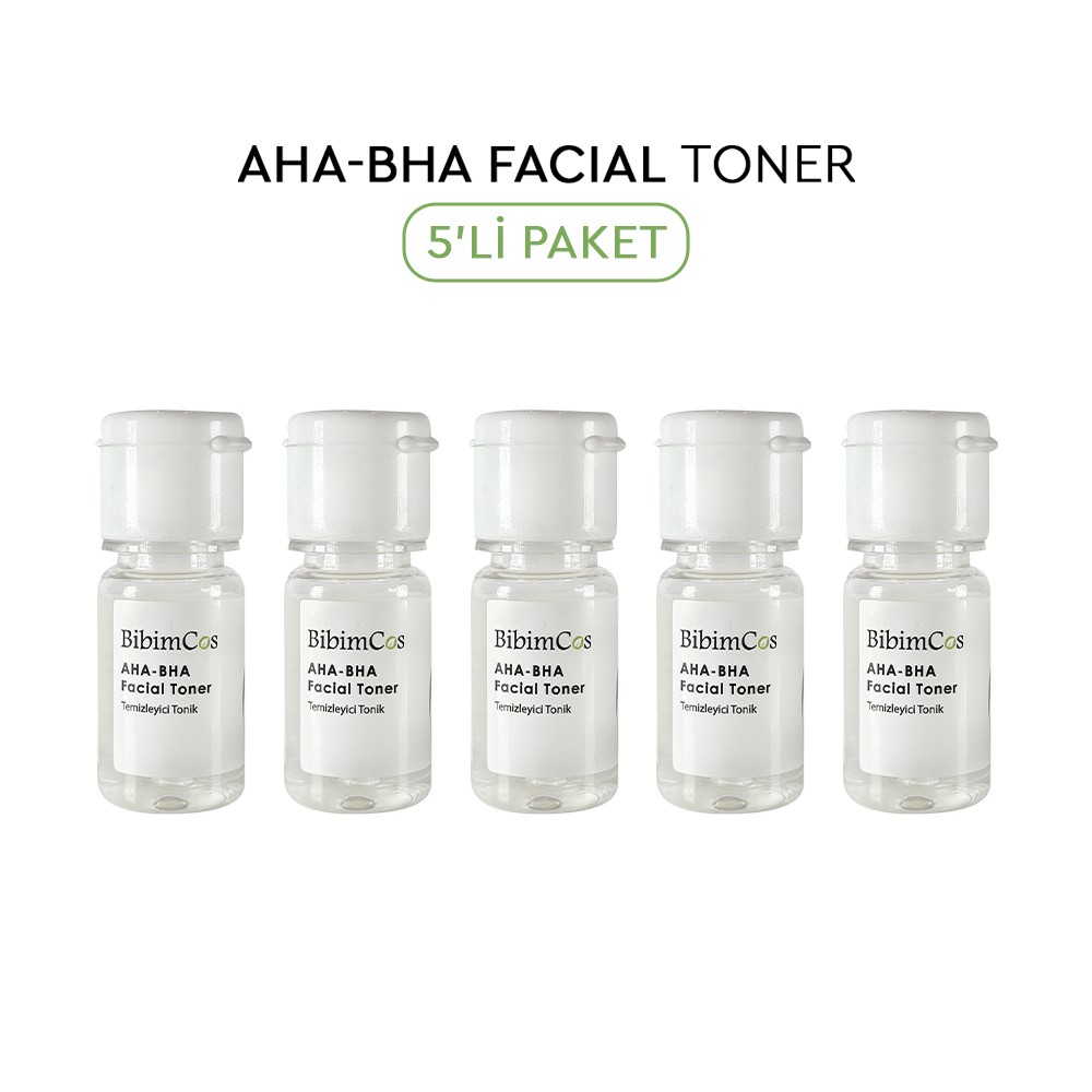 Bibimcos AHA-BHA Facial Toner 10 ml (5Adet ) - Peeling Etkisi Sunan Arındırıcı Tonik