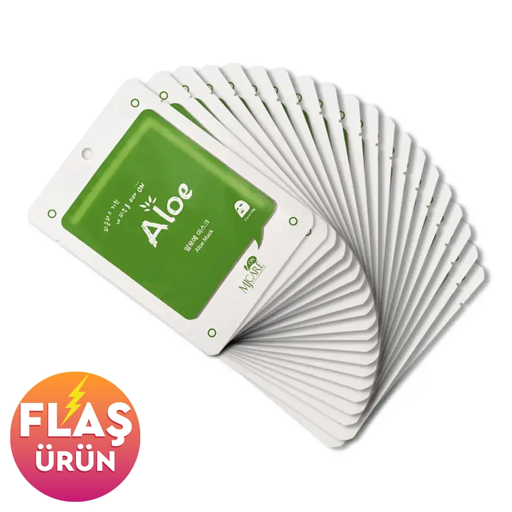 Mjcare On Aloe Mask - Aloe Vera Özlü Yüz Maskesi 20'li