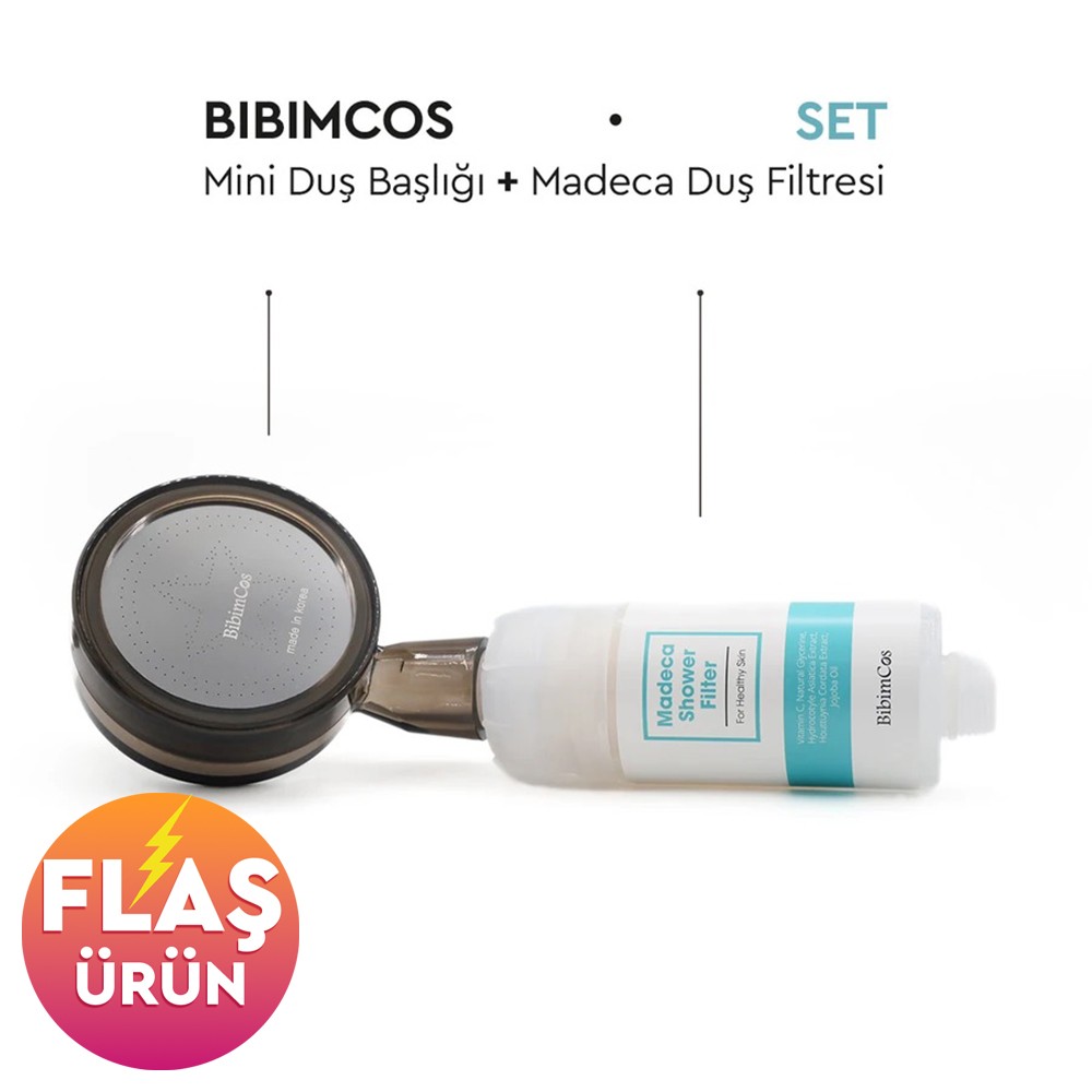 Bibimcos Mini Duş Başlığı + Madeca Duş Filtresi