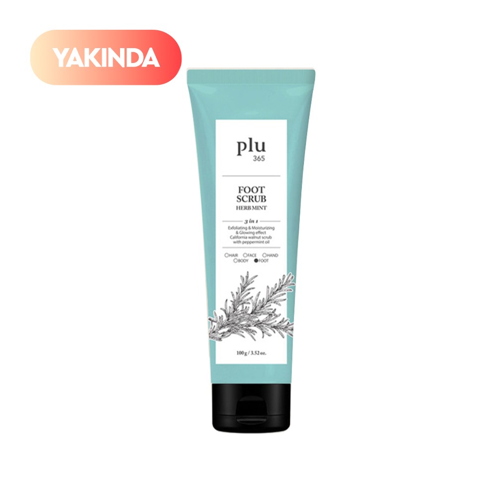 Plu365 Foot Scrub Herb Mint 100 gr - Nane Aromalı Ayak Peelingi