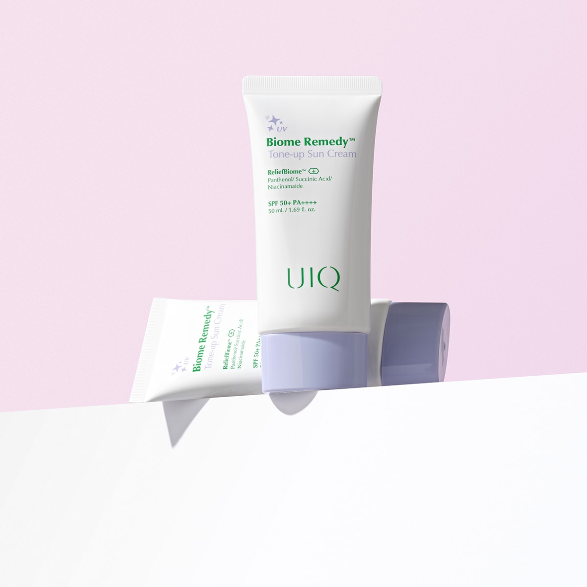 UIQ Biome Remedy™ Tone-up Sun Cream (Purple) 50ml SPF50+ ve PA++++ - Mor Renkli Tone-up Güneş Koruyucu