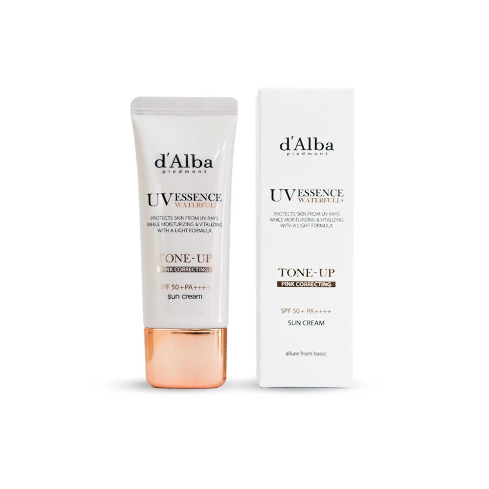 化粧下地 d'Alba UV Essence Waterfull Tone-Up d'Alba UV Essence Waterfull Tone Up Sun Cream Pink 35ml | Limonian