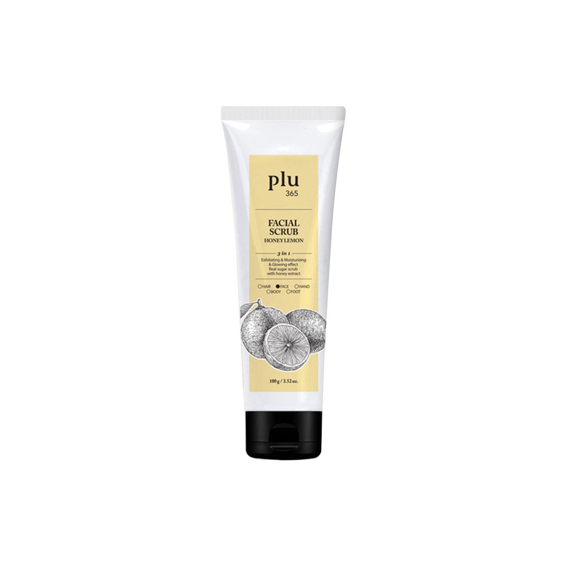 Plu 365 Facial Scrub Honey Lemon 100 gr - Ballı ve Limonlu Yüz Peelingi