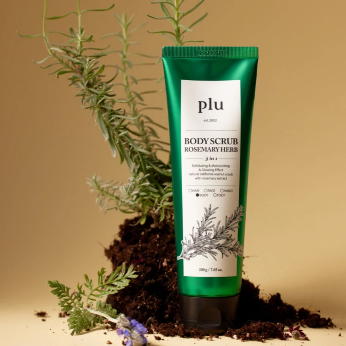 Plu Original Body Scrub Rosemary Herb 200 gr - Biberiyeli Vücut Peelingi