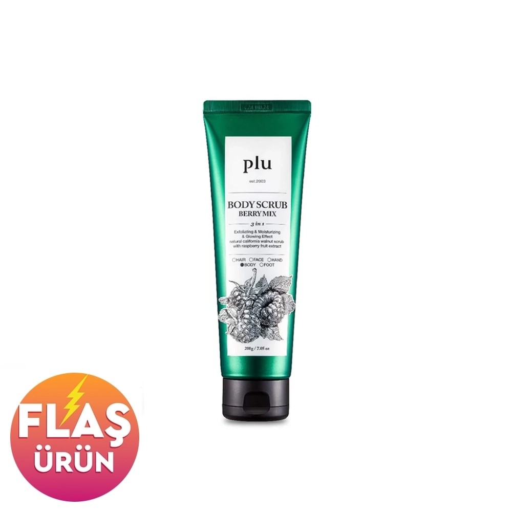 Plu Original Body Scrub Berry Mix 200 gr - Kırmızı Meyveli Vücut Peelingi