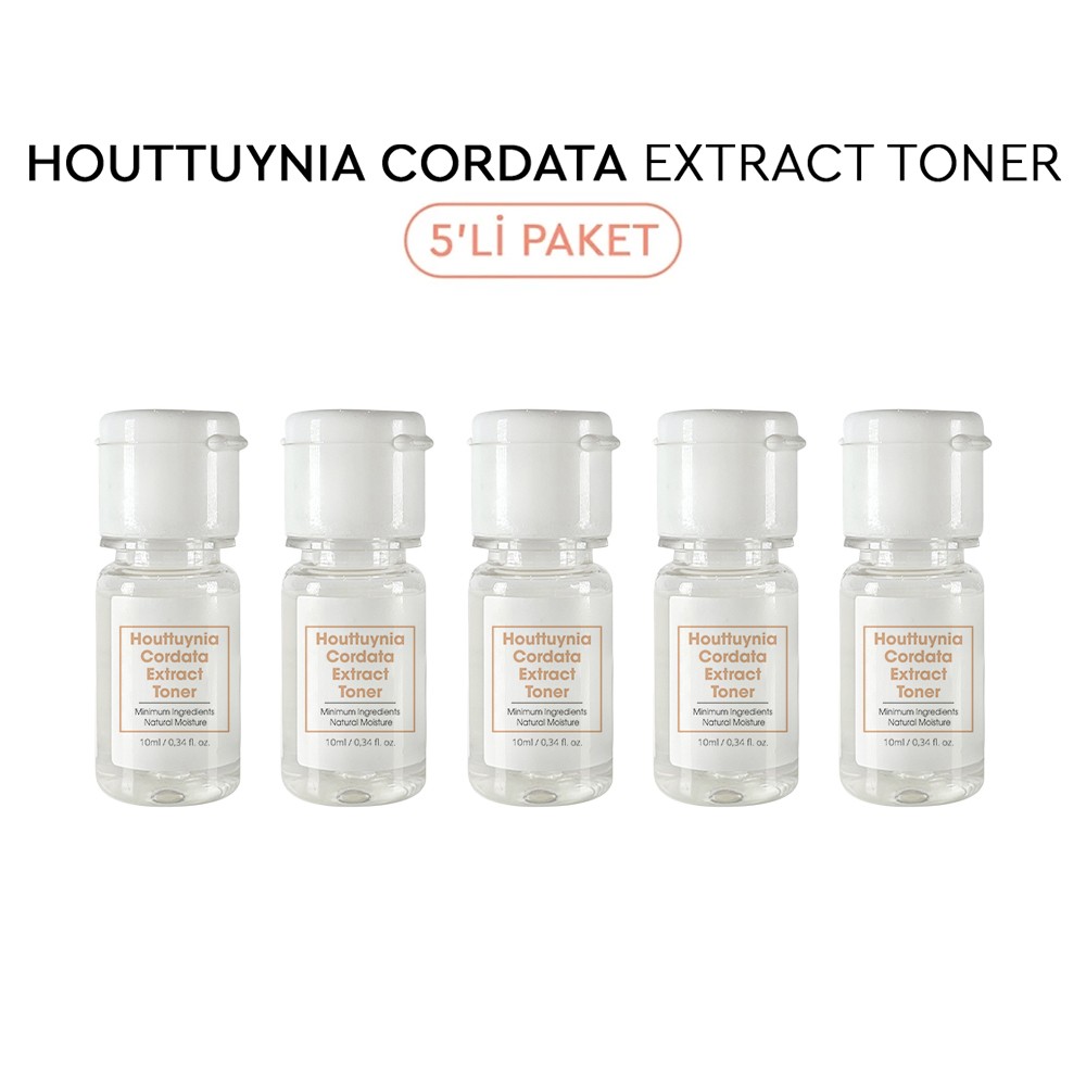 Bibimcos Houttuynia Cordata Extract Toner 10ml (5Adet) - Houttuynia Cordata Ekstreli Arındırıcı Tonik