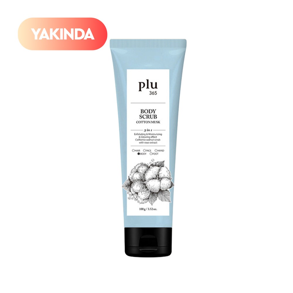 Plu 365 Body Scrub Cotton Musk 100 gr - Pamuk Çiçekli Vücut Peelingi