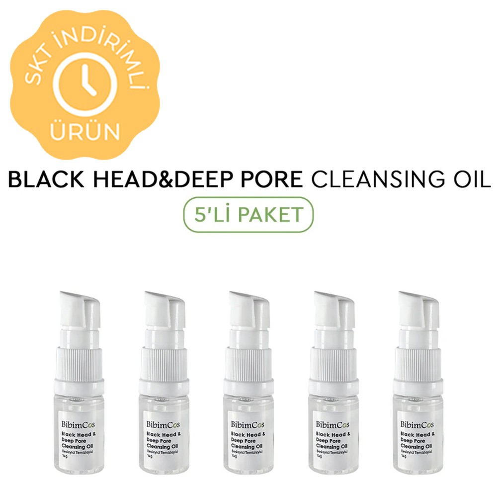 Bibimcos BlackHead & Deep Pore Cleansing Oil 10 ml (5 Adet) - Siyah Nokta ve Gözenek Temizleme Amaçlı Yağ